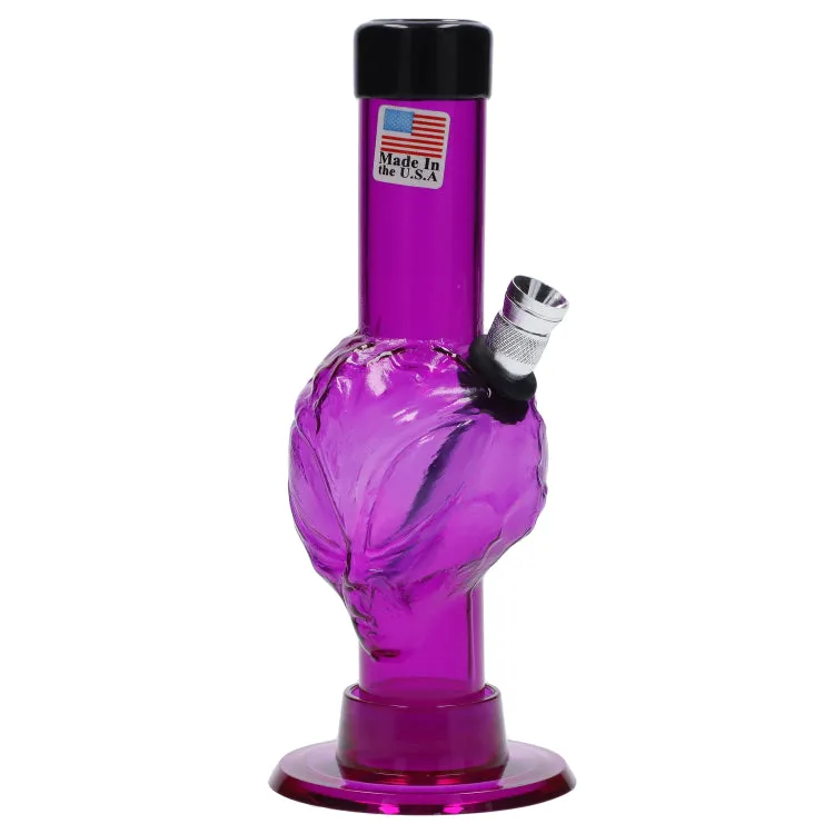 JM Plastics Mini Alien Base Acrylic Bong - 6 in. Dark Purple