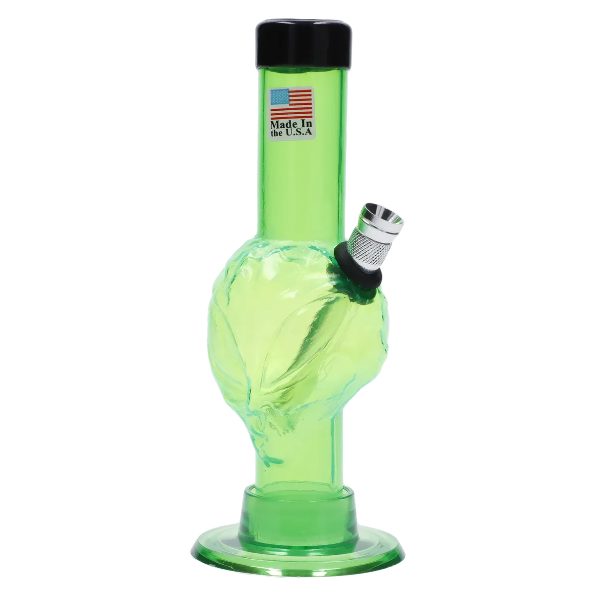 JM Plastics Mini Alien Base Acrylic Bong - 6 in. Light Green