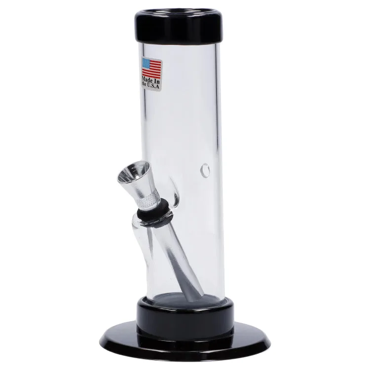 JM Plastics Mini Straight Tube with Carb Hole Acrylic Bong - 6 in.
