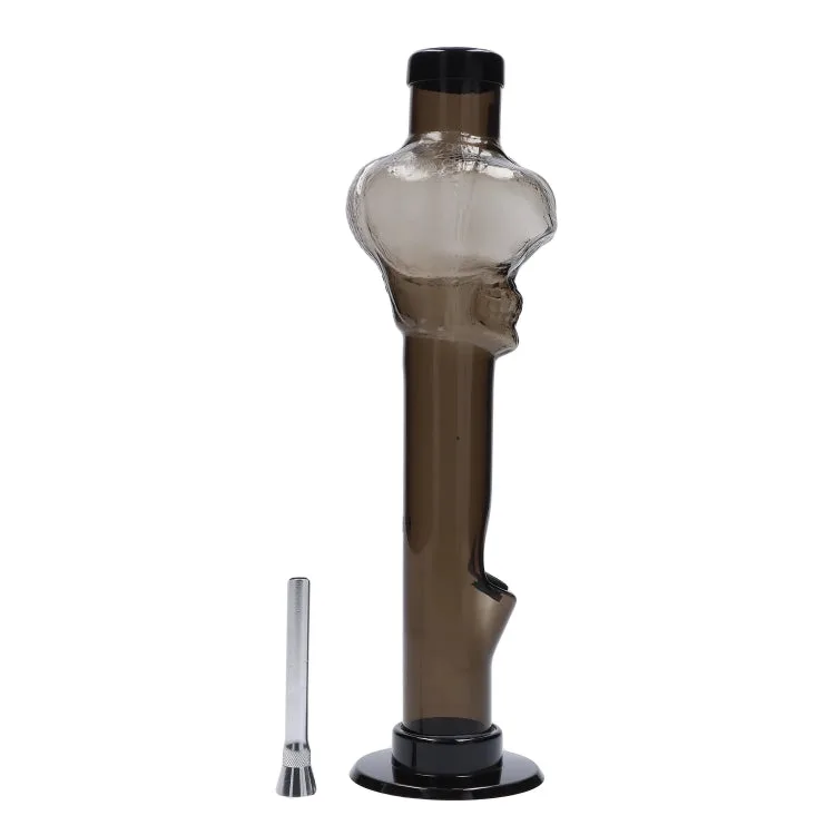 JM Plastics Skull Top with Carb Hole Acrylic Bong - 12 in.