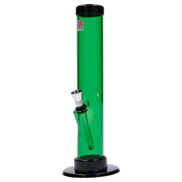 JM Plastics Straight Tube with Carb Hole Acrylic Bong - 9 in.
