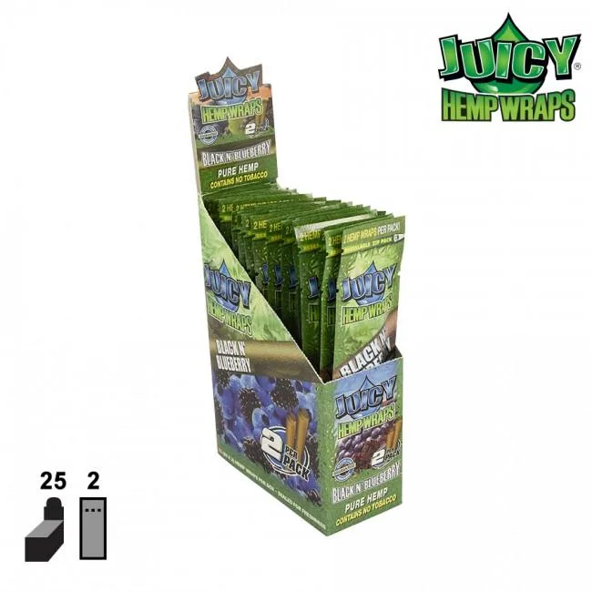 Juicy Hemp Wraps Black and Blueberry Wild - 2pk Default Title