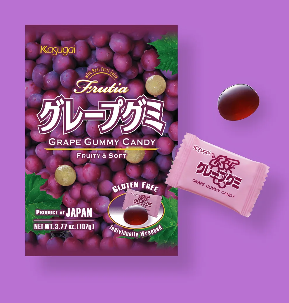 Kasugai Japanese Grape Gummy Pack of 3