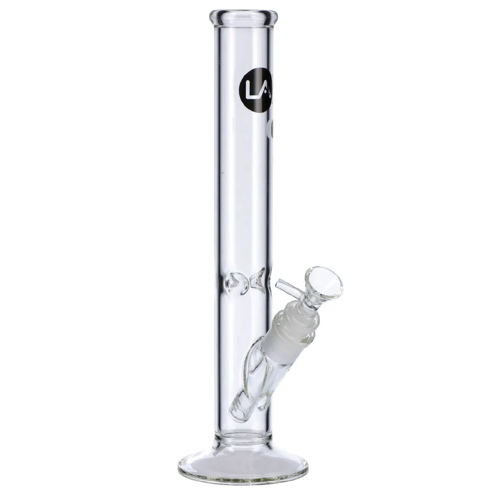 LA Pipes Clear Straight Ice Bong | 12 Inch