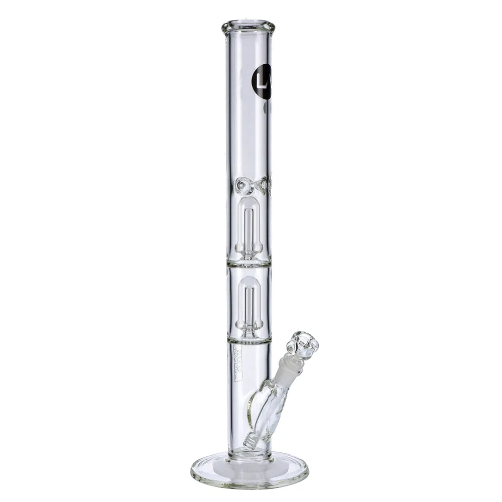 LA Pipes Straight Ice Bong with Double Showerhead Percolator | 20 Inch