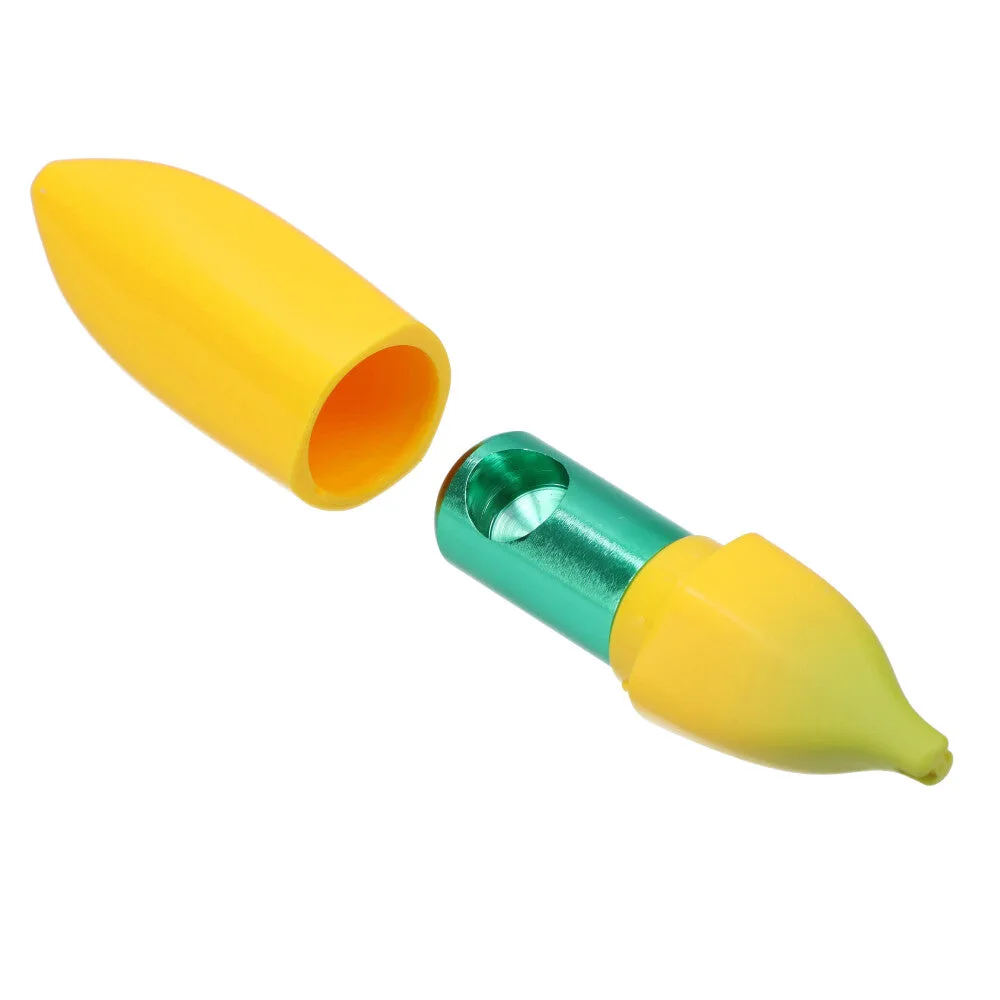 Metal Hand Pipe with Silicone Banana Skin