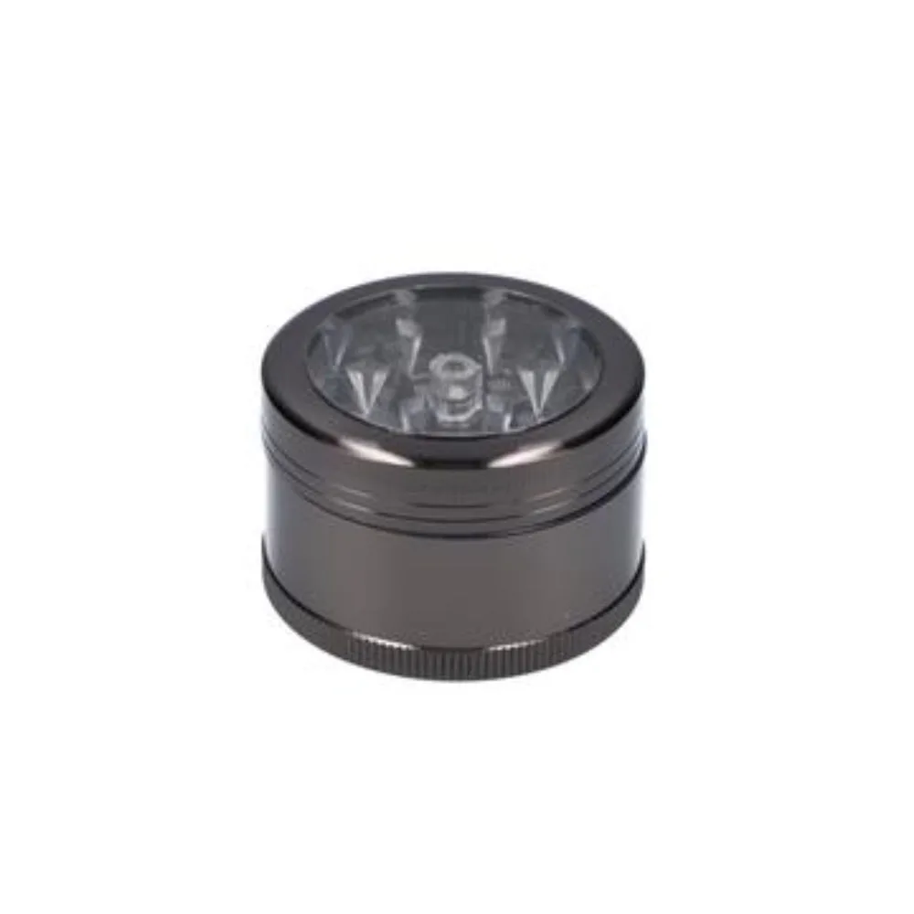 Metal Herb Grinder with Magnetic Window Lid | 3-Part