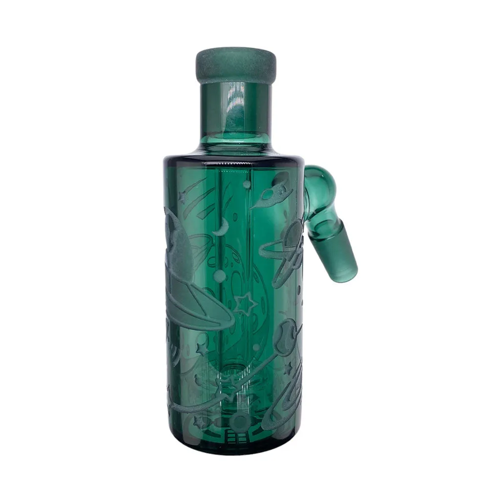 MILKYWAY SPACE ODYSSEY WET ASH CATCHER 45° Degree/Male-14mm-Teal