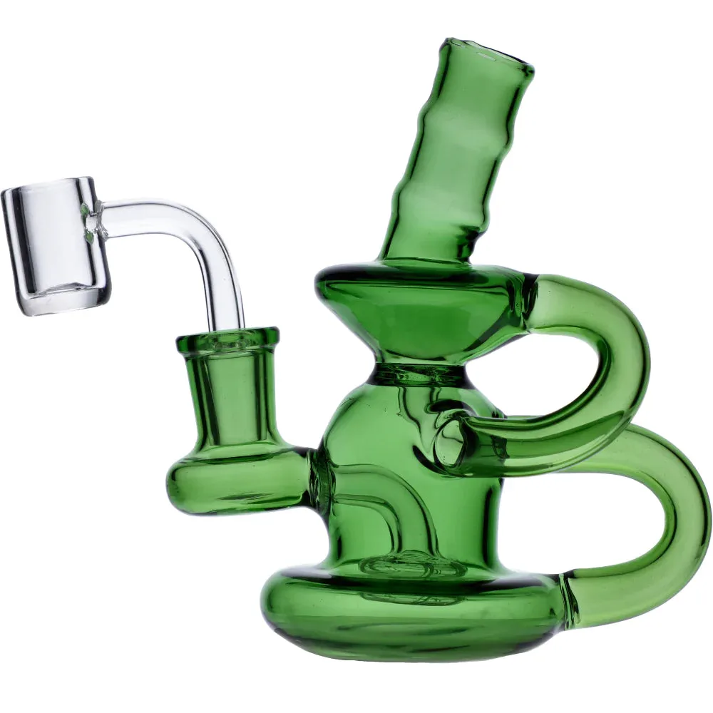 Mini Glass Recycler Dab Rig with Showerhead Perc