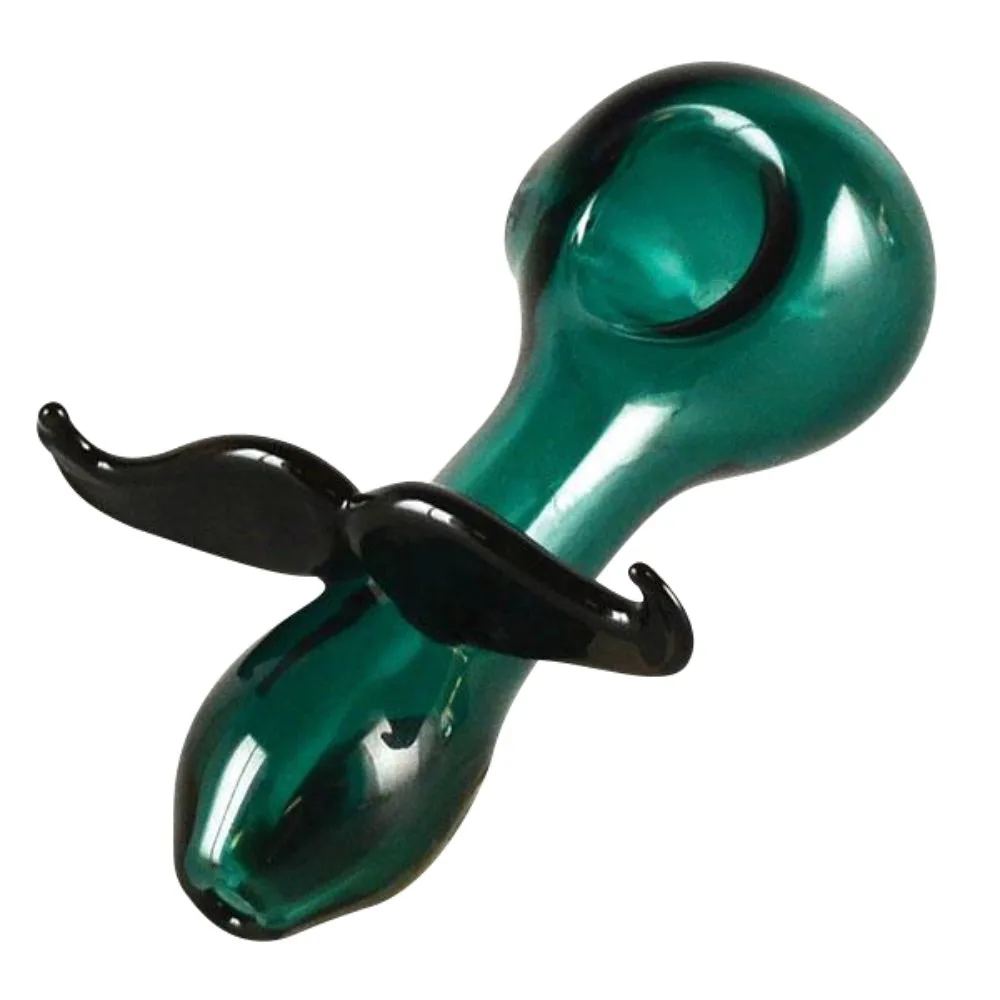 Mustache Glass Spoon Pipe
