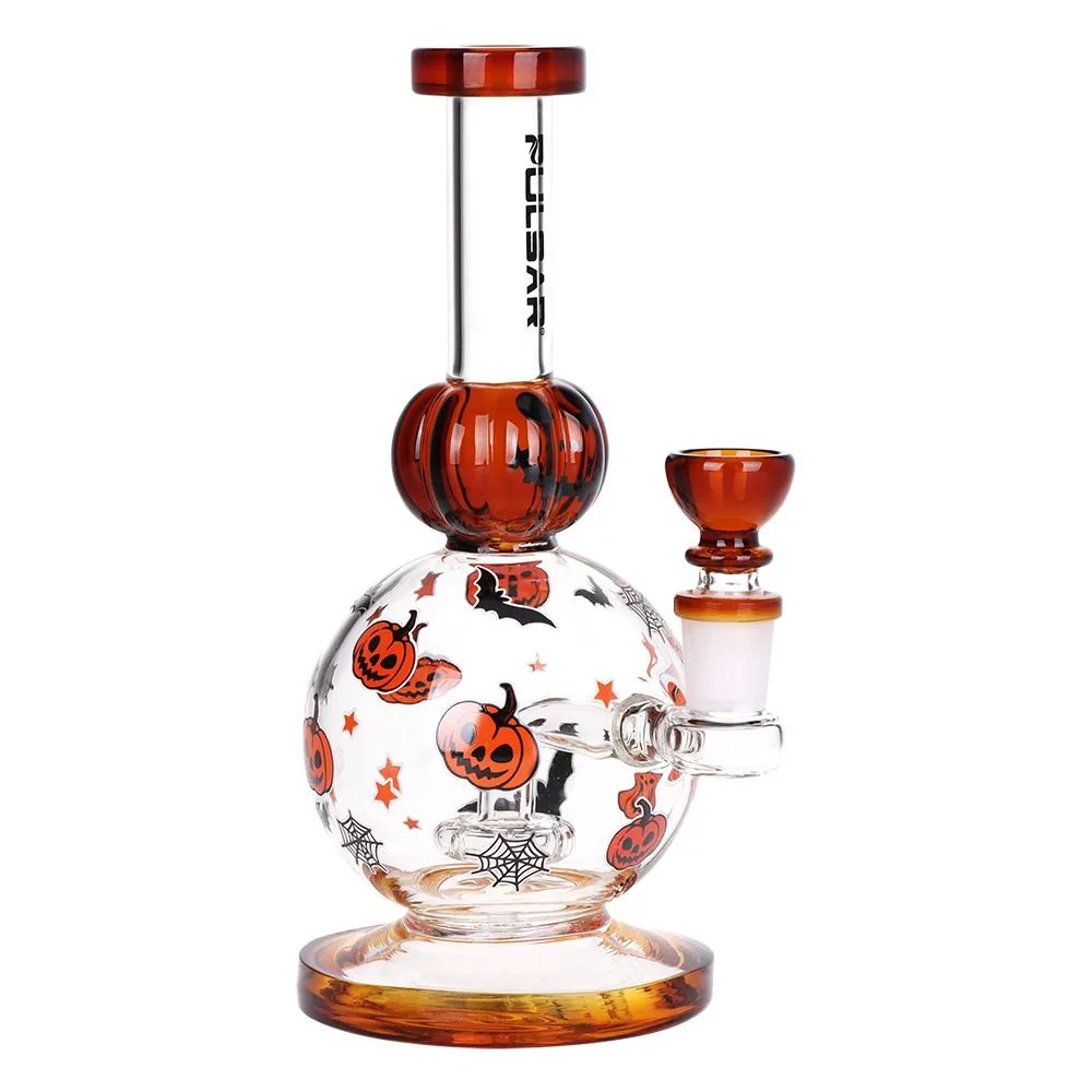 Pulsar Crazy Pumpkins Glass Bong 7.9" / 14mm F