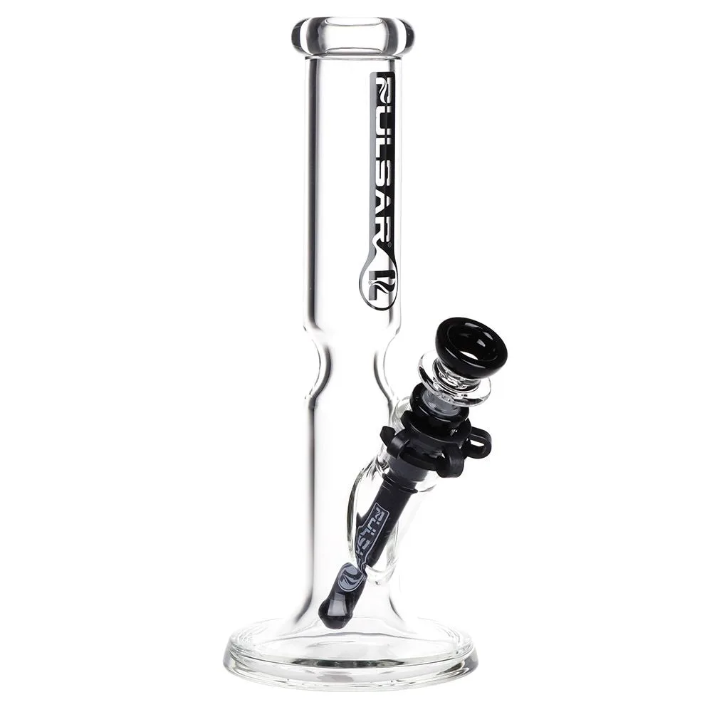 Pulsar Flared Straight Tube Glass Bong w/ Ice Restriction - 9.75" / 14mm F