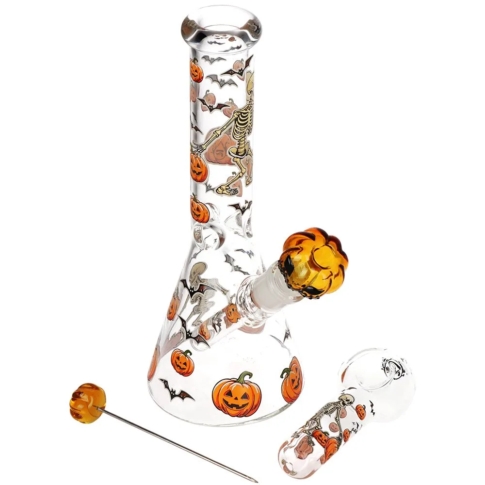 Pulsar Halloween Ball Bong Glow Duo - 10" / 14mm F