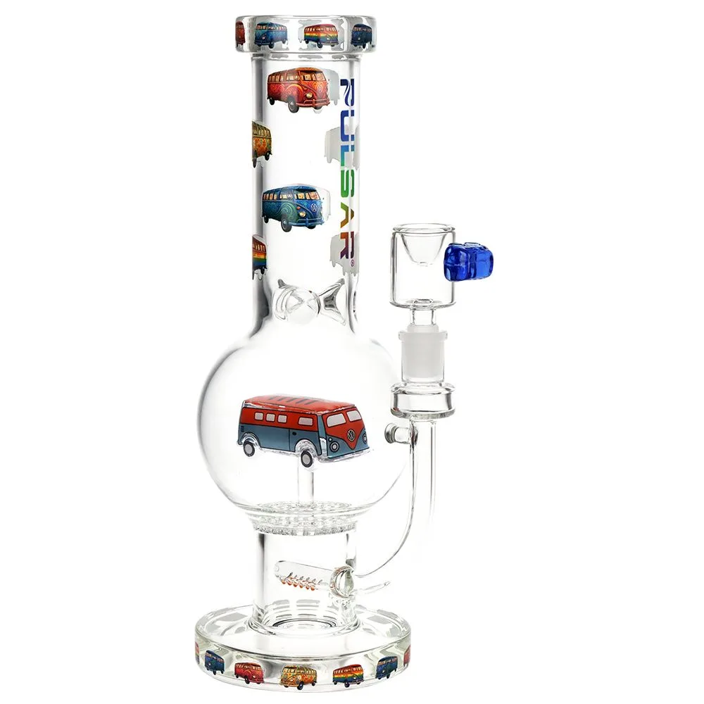 Pulsar VW Bus Bubble Base Glass Bong - 12.25" / 14mm F