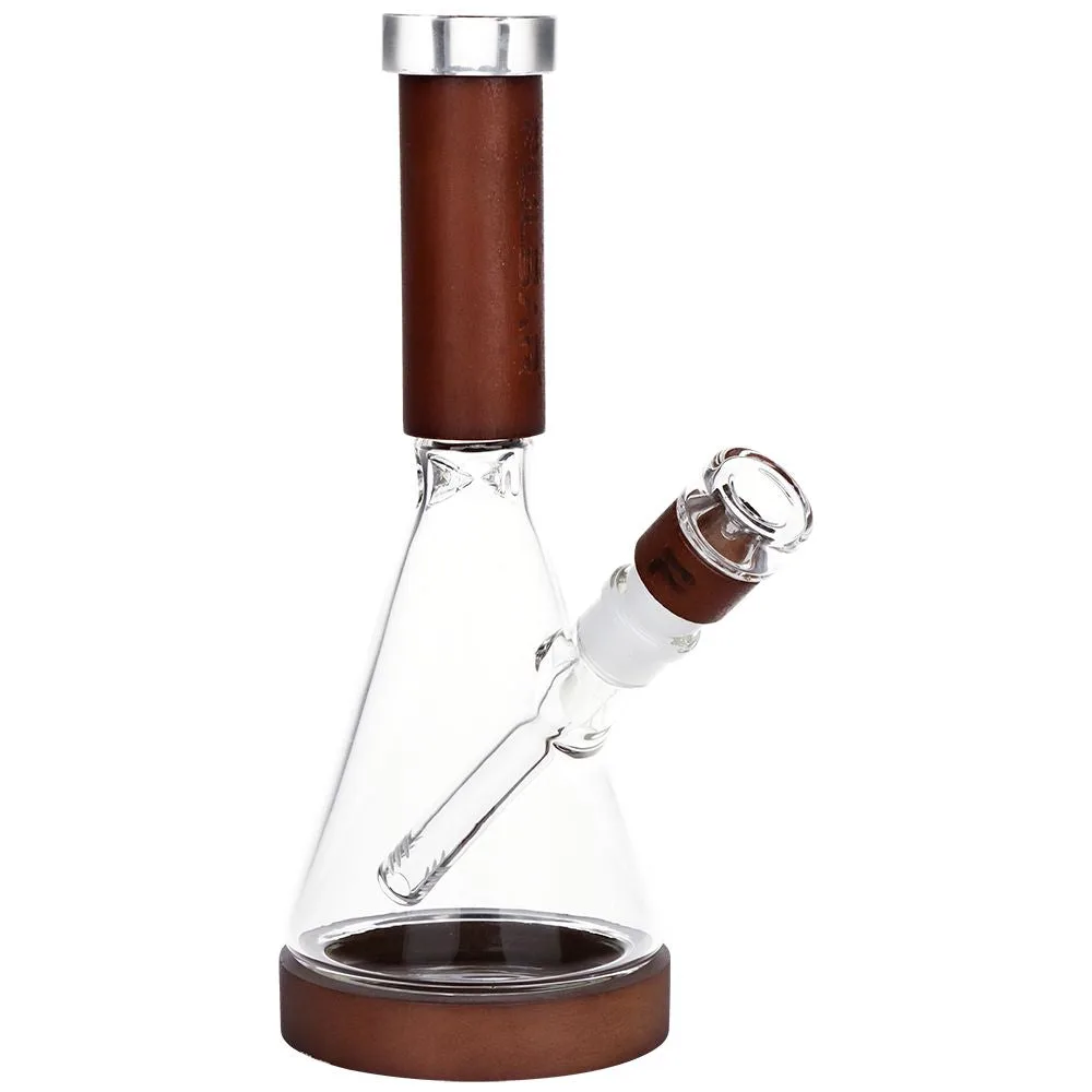 Pulsar Wood on Glass Beaker Bong - 10.75" / 14mm F