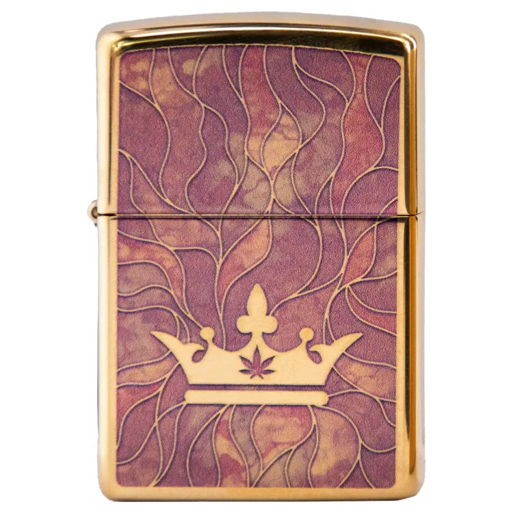 Queen of Bud Rose Quartz Mosaic Zippo