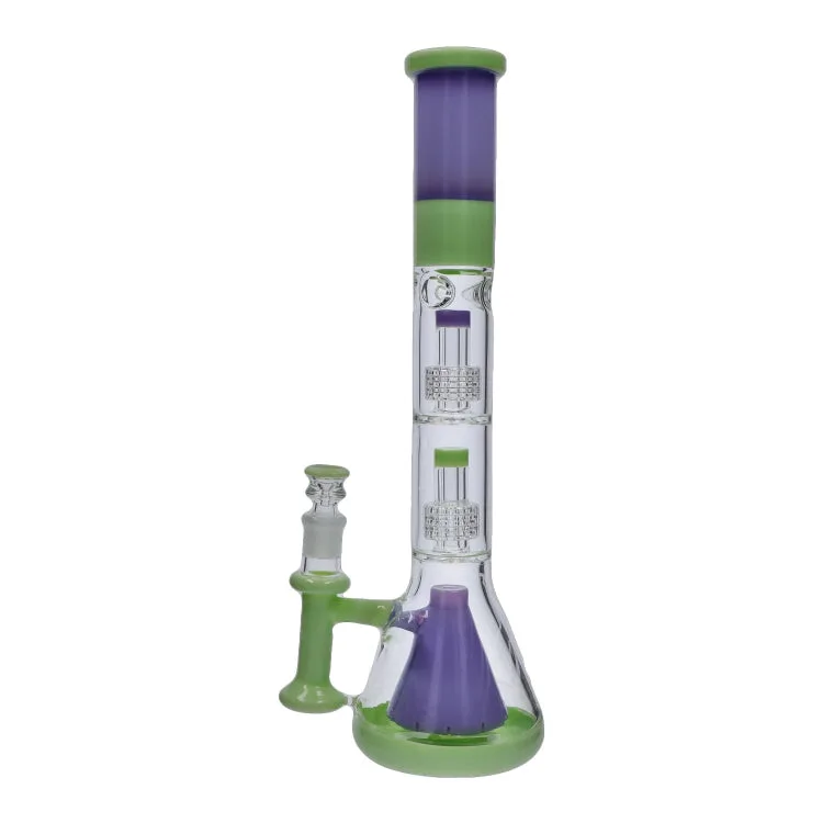 GC Retro Pastel Beaker with Dual Tree & Pyramid Perc Bong