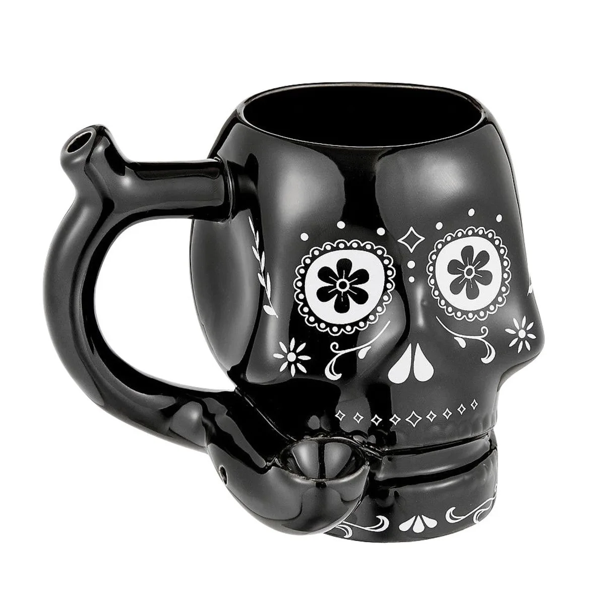 Roast & Toast Sugar Skull Ceramic Pipe Mug | 15oz