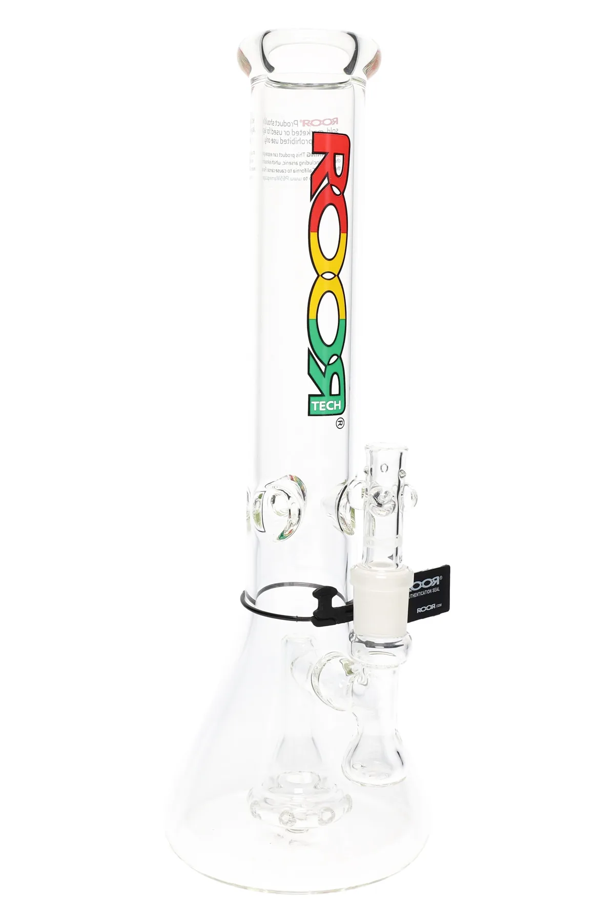 RooR Tech 14″ Clear Beaker Bong with Showerhead Perc – 5 mm Thick