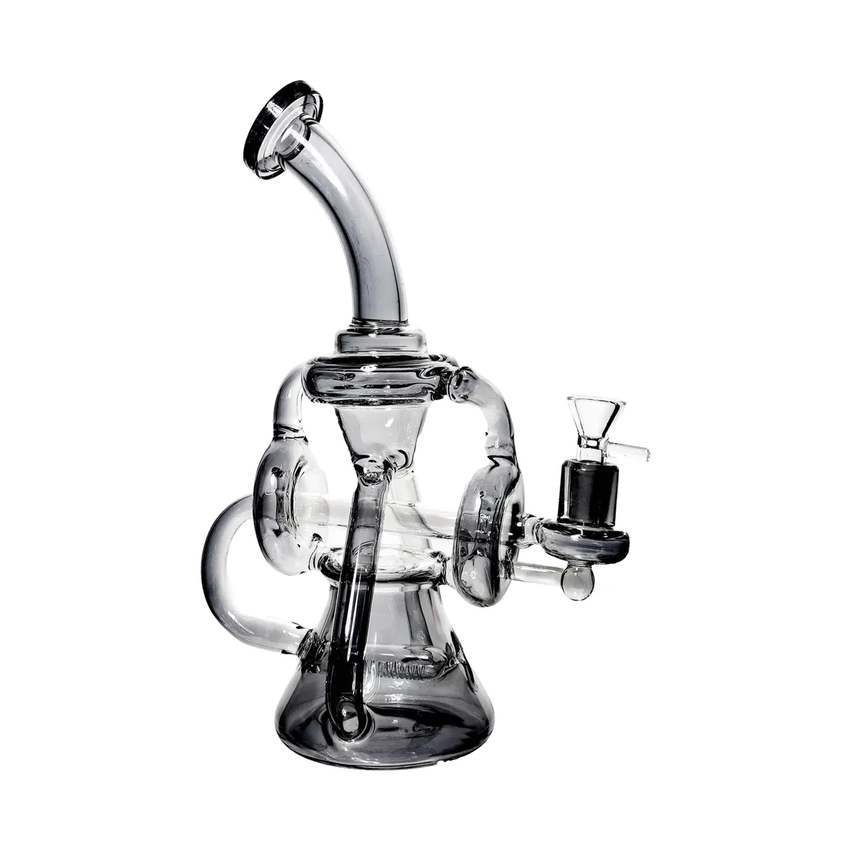 Scientific Recycler with Bent Neck Bong