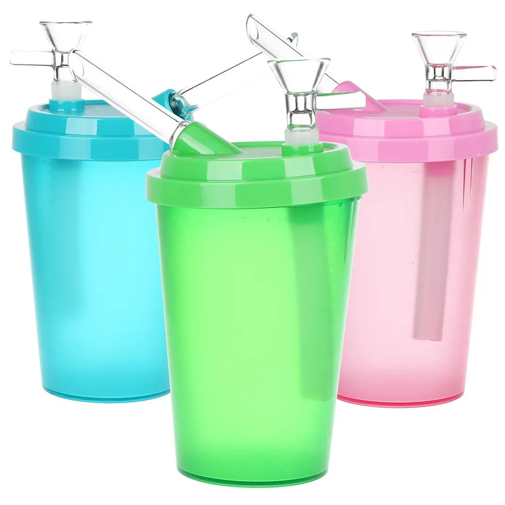 GC Secret Sip Coffee Cup Acrylic Bubbler - 7" / 14mm F / Colors Vary