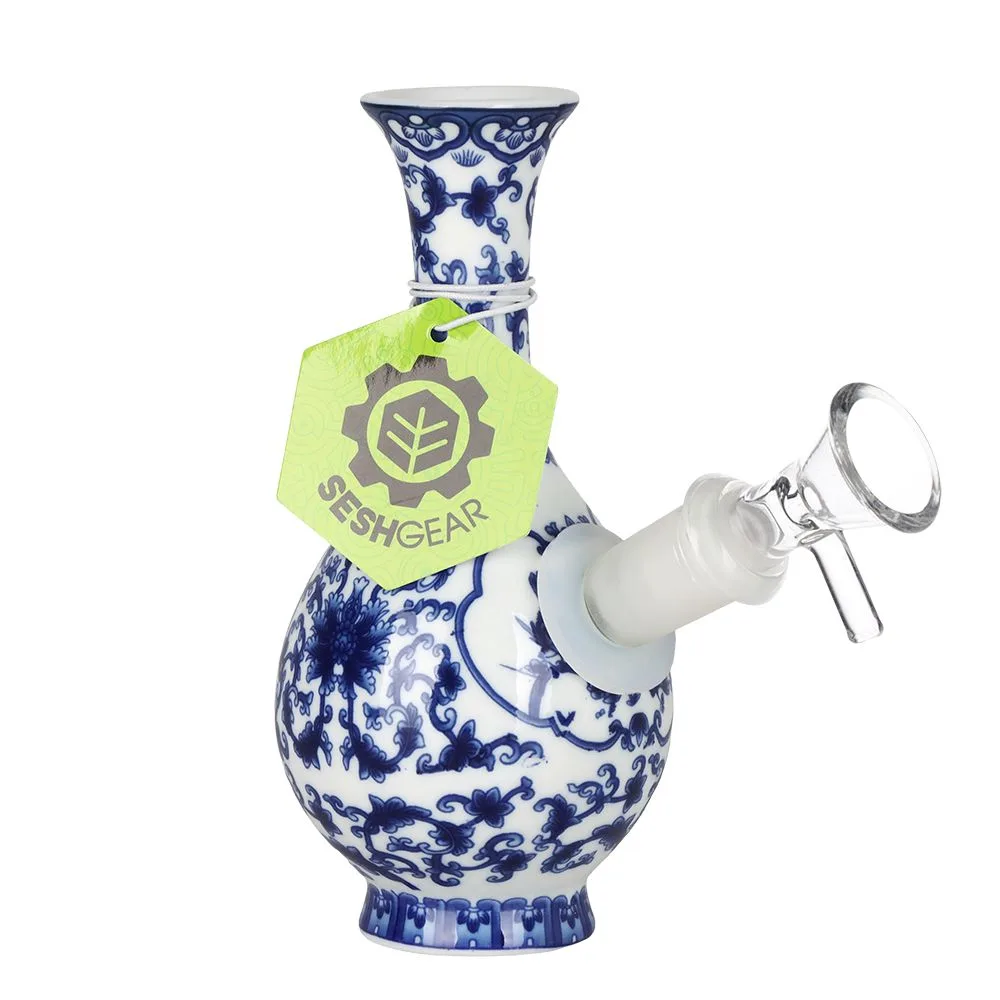 SeshGear Chinese Vase Ceramic Bong - 5.75" / 14mm F / Bubble Base