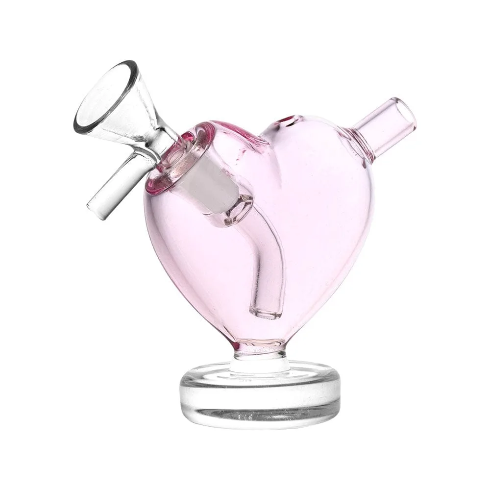 SeshGear From The Heart Glass Mini Bubbler - 3" / 10mm F