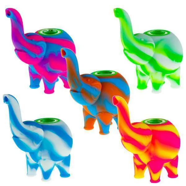 Mini Elephant Silicone Hand Pipe