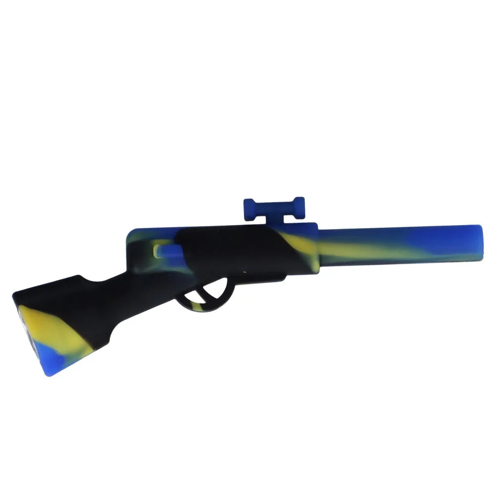 Silicone Shotgun Hand Pipe with Insert Metal Bowl
