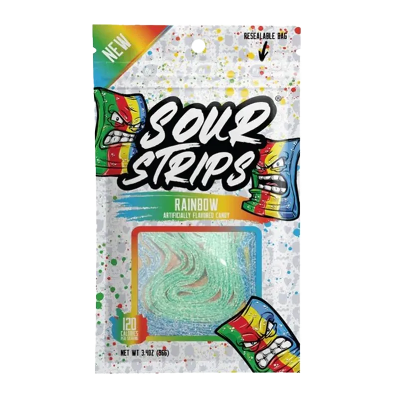Sour Strips - Rainbow Candy Strips Pack of 40 (assorted)