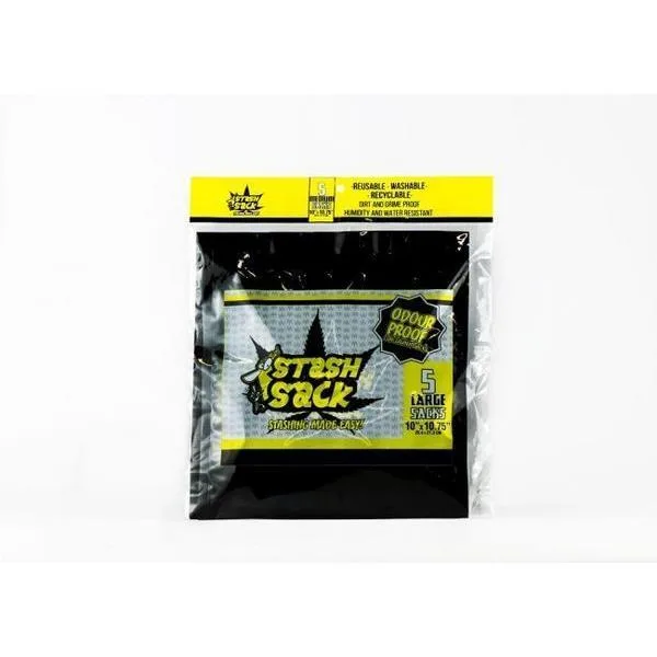 Stash Sack Baggie | 10 x 10.75 Inch | Bag of 5