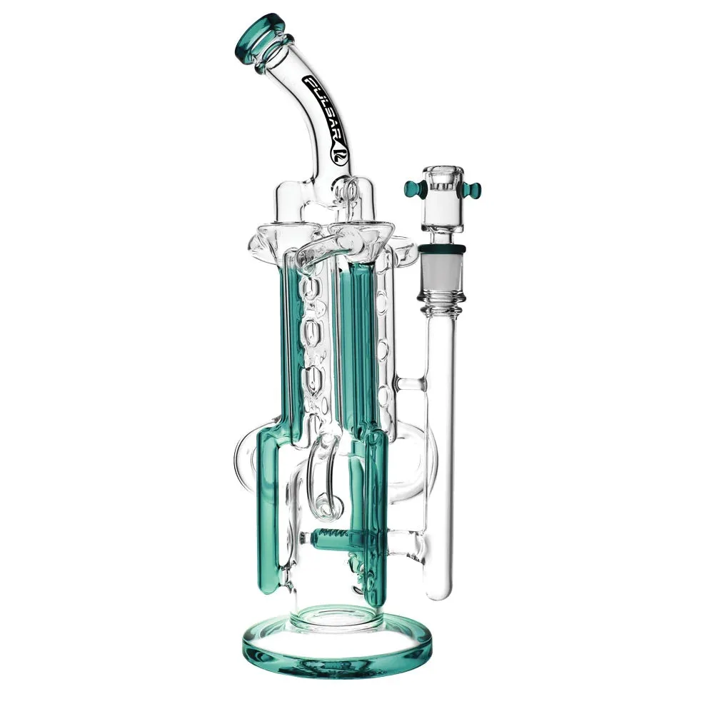 The Space Station Recycler Water Bong with Inline Perc | Teal