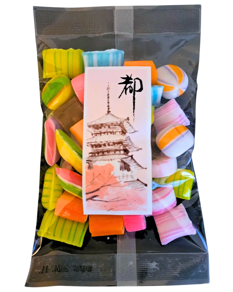 Traditional Japanese Hard Rock Sugar Candy w/ Floral Designs