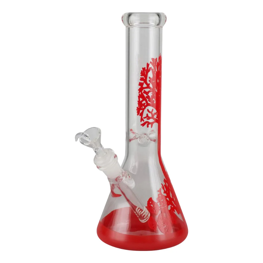 Tree of Life Decal Bong Beaker Bong - Assorted Colors