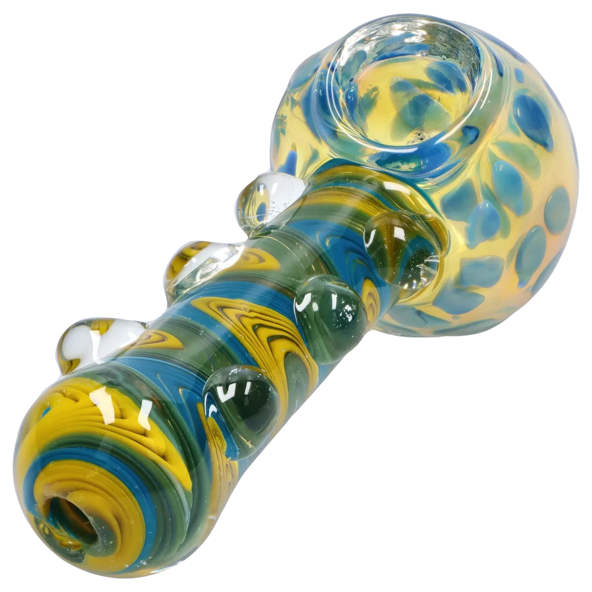 GC Bumpy Color Twist Fume Spoon Pipe