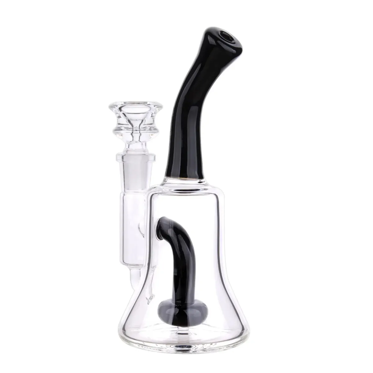GC Color Bent Neck & Perc Bell Bong - 6.8 in.