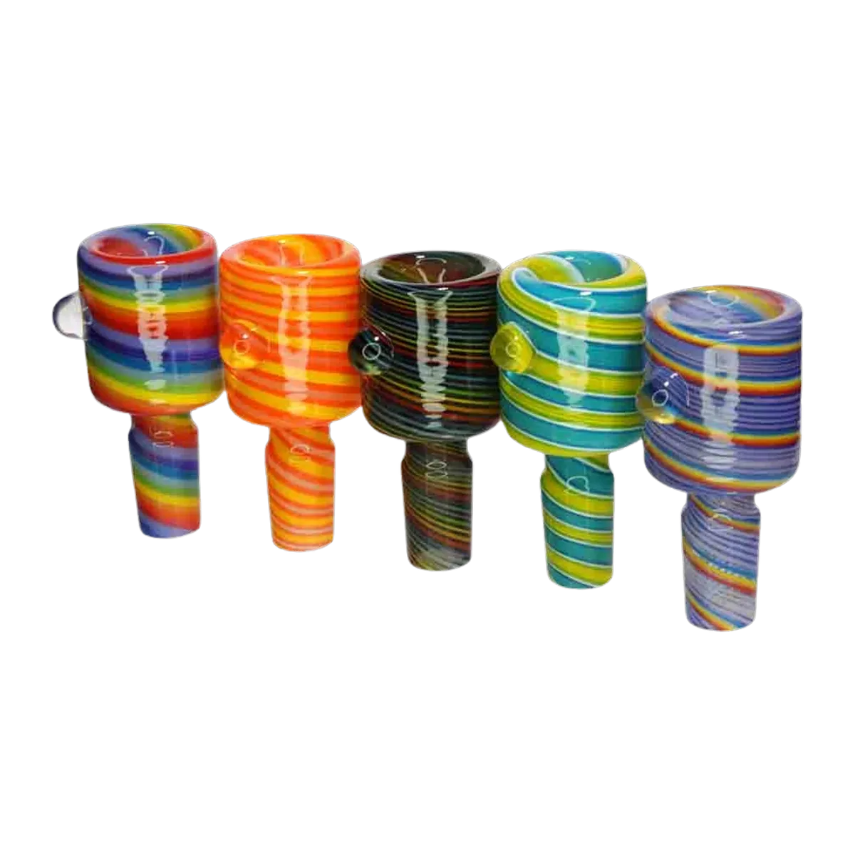 GC Fully Wrapped Striped Bowl - 14mm | Assorted Colors