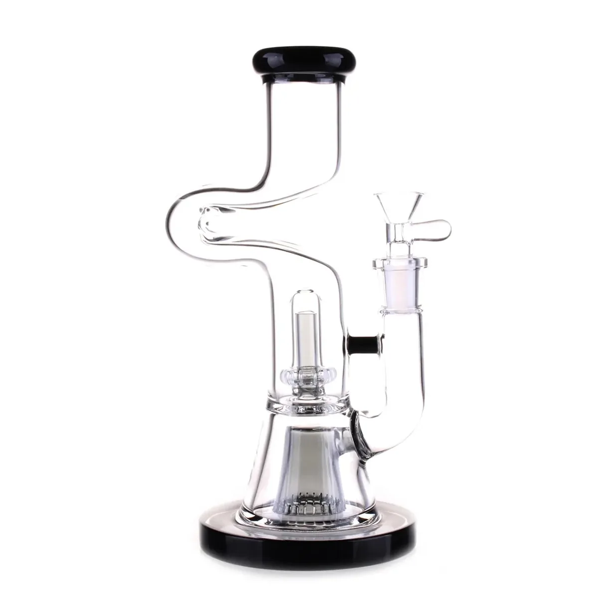 GC Zig Zag Dual Perc Bong - 9.2 in.